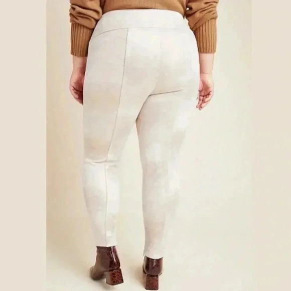 Anthropologie Leggings pants  Shiny Zipper Neutral size 16W - Picture 3 of 8